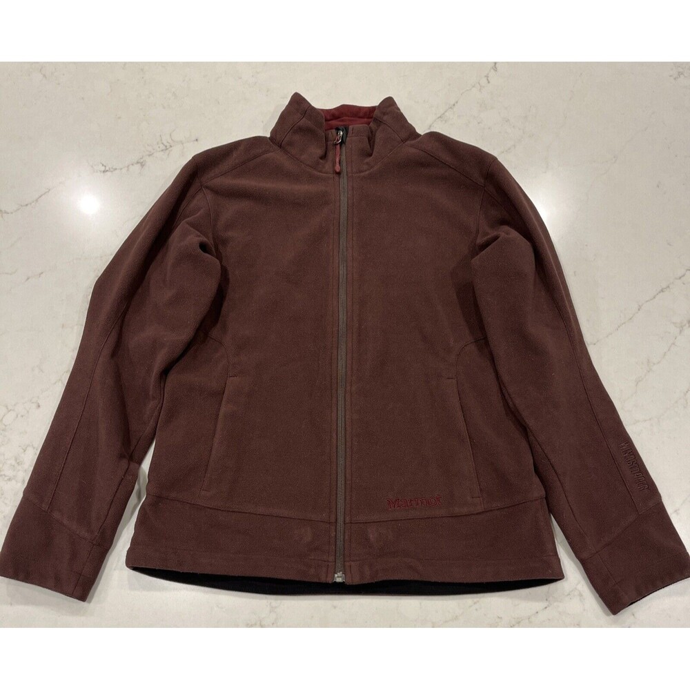 Marmot Womens Sz M Maroon Windstopper Firefly Fleece Full Zip Jacket Zip Pockets